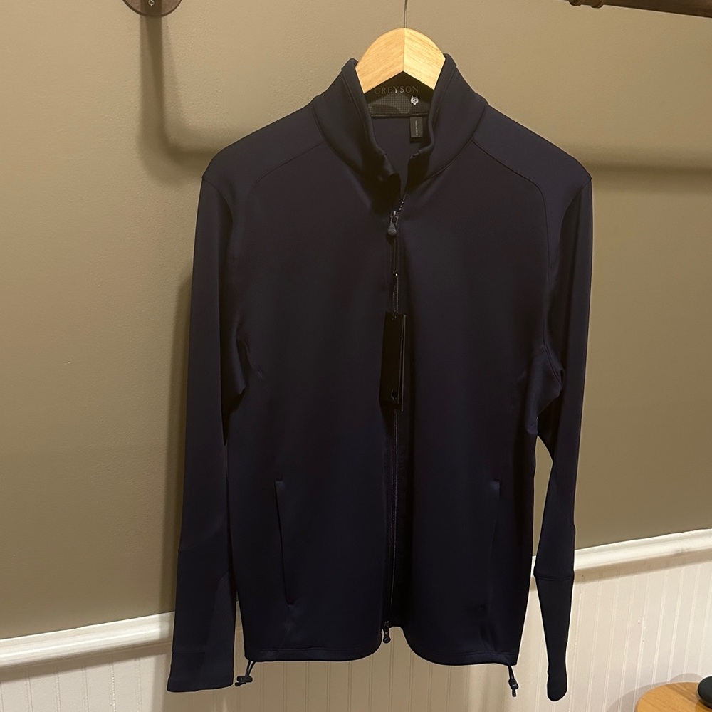 Greyson Dark Navy Full-Zip Performance Jacket
